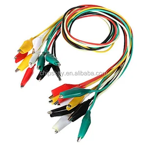 10 Pcs Colorful Insulating Alligator Clip Test Lead Cable 50CM Length