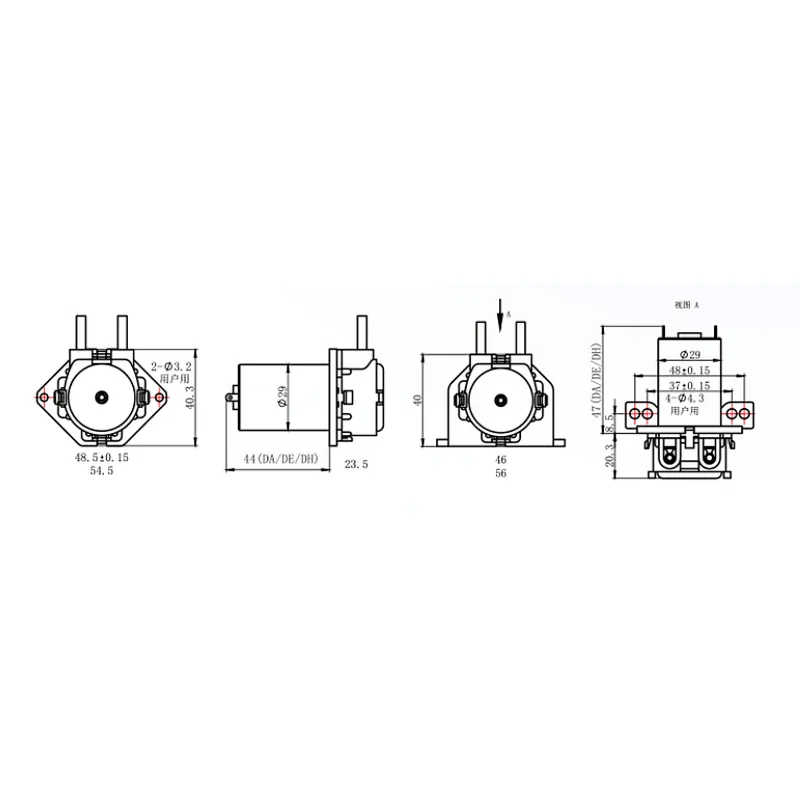 12v Dosing pump Peristaltic dosing Head For Aquarium+Lab 5000RPM