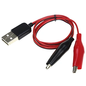 USB to Crocodile test clip 60CM