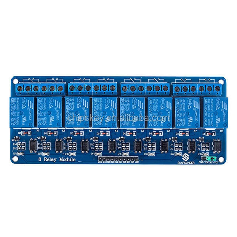 8-Channel 5V  12V Relay Module Board