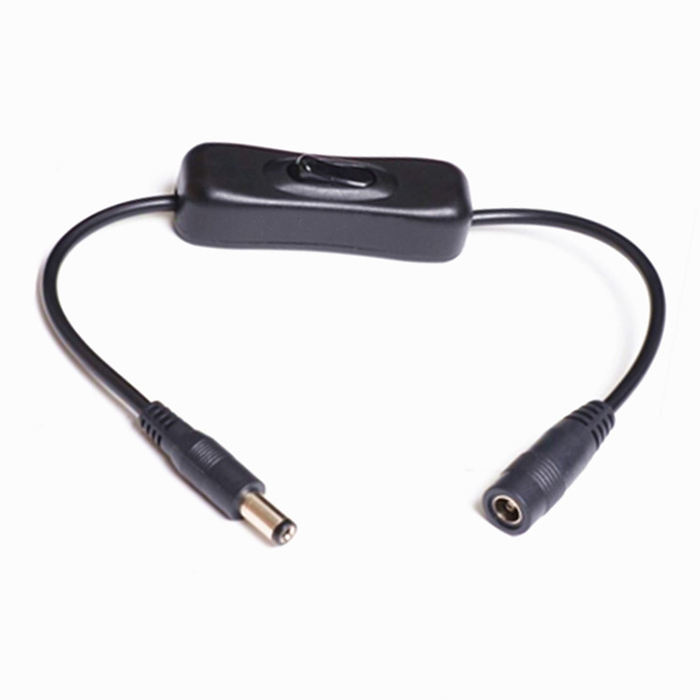Chipskey Inline Switch 5.5x2.1mm DC Male to Female M/F Power Extension Cable 30cm