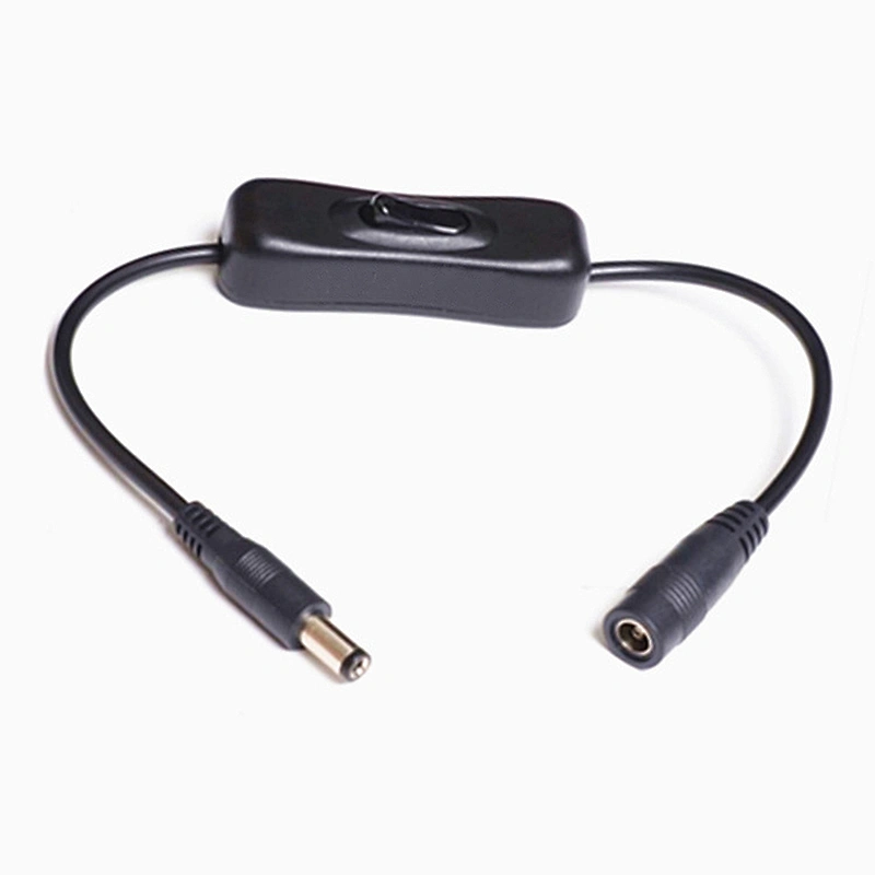 Chipskey Inline Switch 5.5x2.1mm DC Male to Female M/F Power Extension Cable 30cm