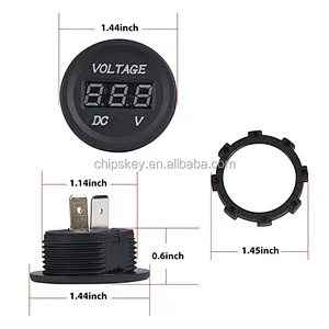 Waterproof DC 12V 24V voltage meter LED high - precision digital