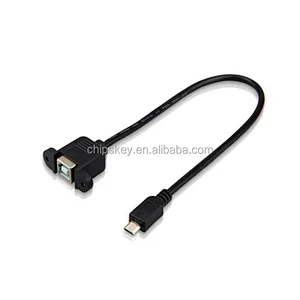 Micro USB to USB-B Panel-Mount Cable 30CM