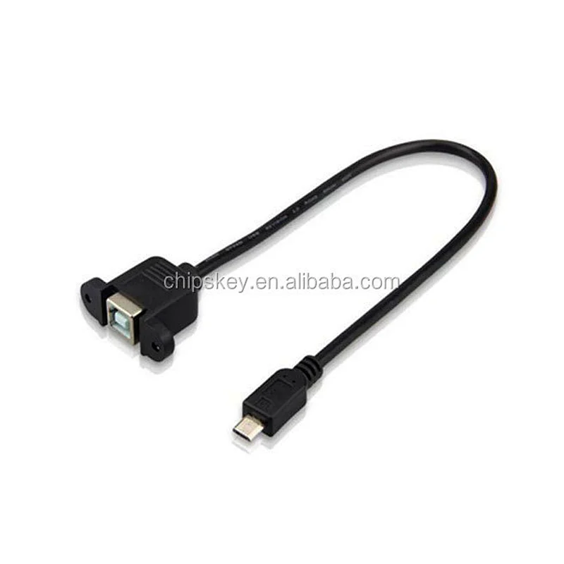 Micro USB to USB-B Panel-Mount Cable 30CM
