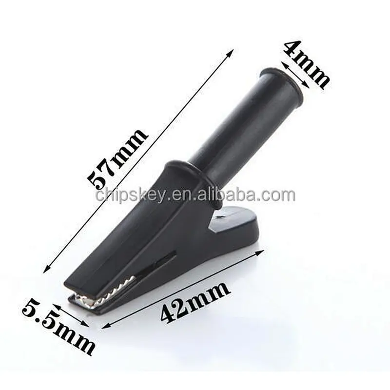 10mm Mouth Copper battery clip with 4mm wire clip No. jack / plug-pressure all-inclusive jacket clip 30a 2000V