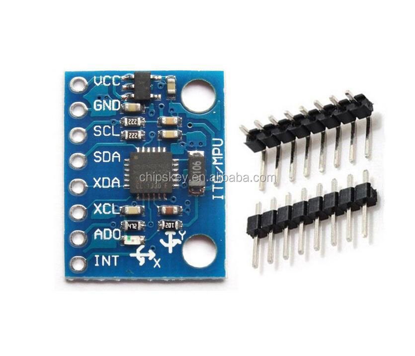 GY-521 MPU-6050 module; triaxial accelerometer; gyroscope 6DOF module