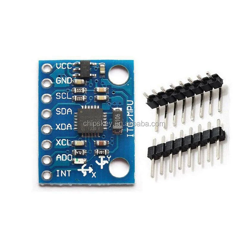 GY-521 MPU-6050 module; triaxial accelerometer; gyroscope 6DOF module