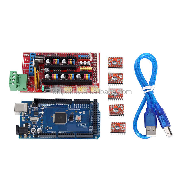 Mega 2560 R3 + RAMPS 1.4 + 5X A4988 For RepRap ( including heat sink )
