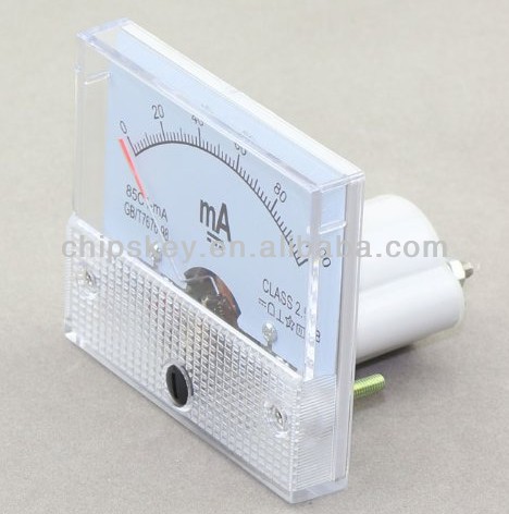 85C1-A Analog Current Panel Meter DC 100mA AMP Ammeter 10MA-500MA 50MA 100MA 200MA 500MA