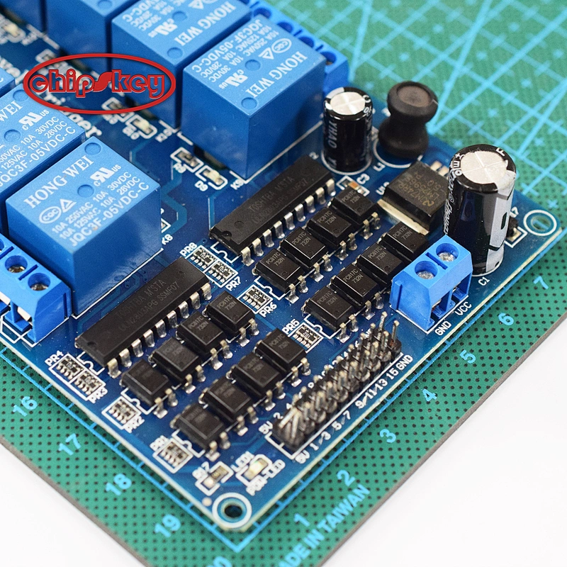 16-channel relay module with optocoupler and LM2576 power