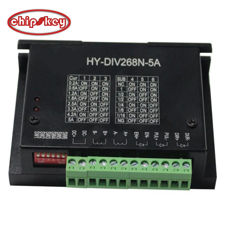 Driver for stepper motors HY-DIV268N-5A, 12-45V, Single Axes Two Phase Hybrid