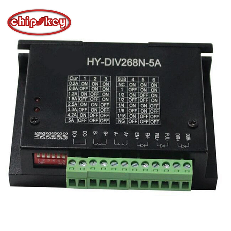Driver for stepper motors HY-DIV268N-5A, 12-45V, Single Axes Two Phase Hybrid