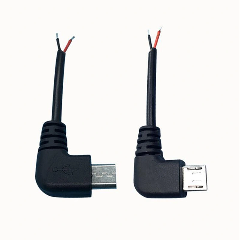 30CM Micro USB 90 degree 4 core Cable