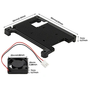 Raspberry Pi 4 Embedded Armor Aluminum Alloy Heatsink With Big Fan