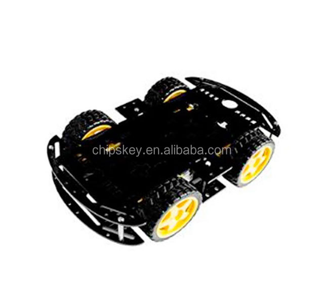Black 4WD Dual Classis Robot Car