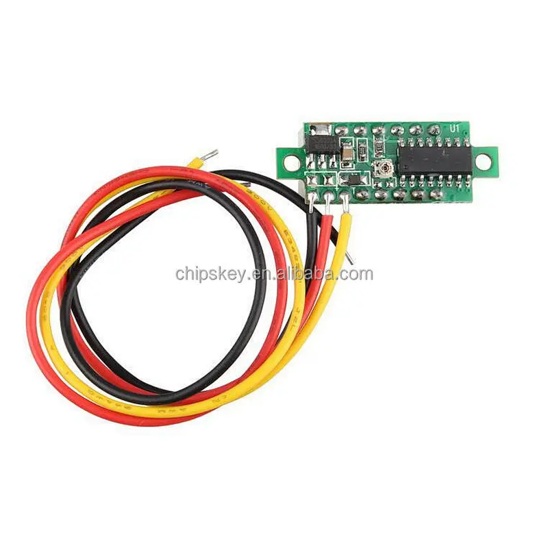 Green 0.28 inch ultra-small digital DC voltage meter three-wire digital adjustable DC 0-100V