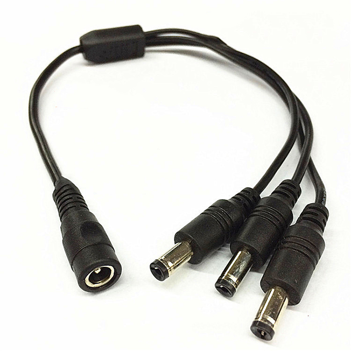 3 Way 2.1x5.5mm DC  Splitter 1 Female to 3 Male