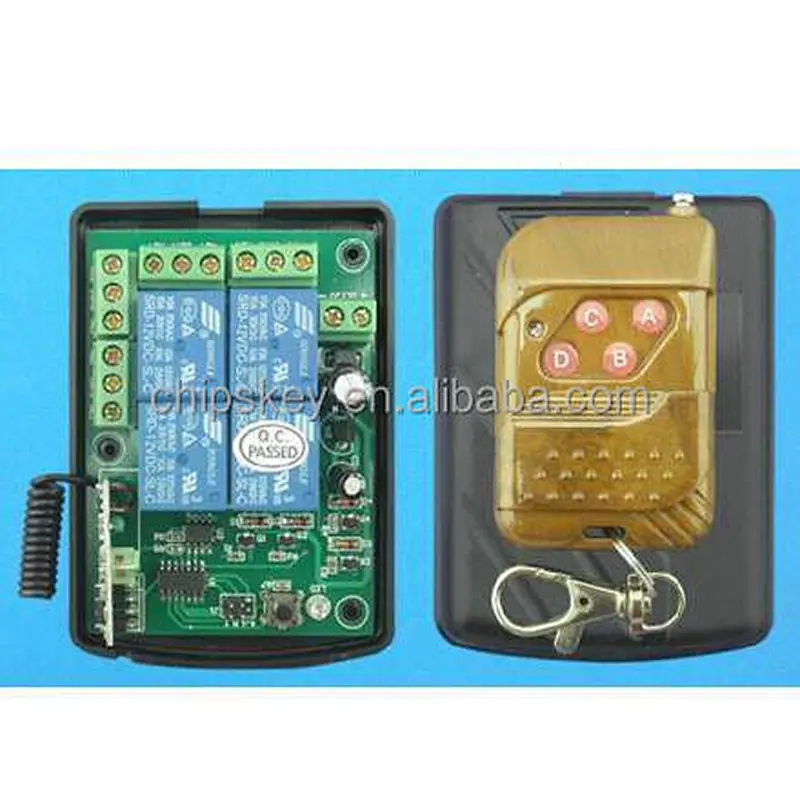 Green 12V 4-Channels Relay Remote Module