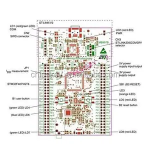 STM32F407 MCU Discovery Evaluation Development Board kit embedded ST-LINK/V2 debugger