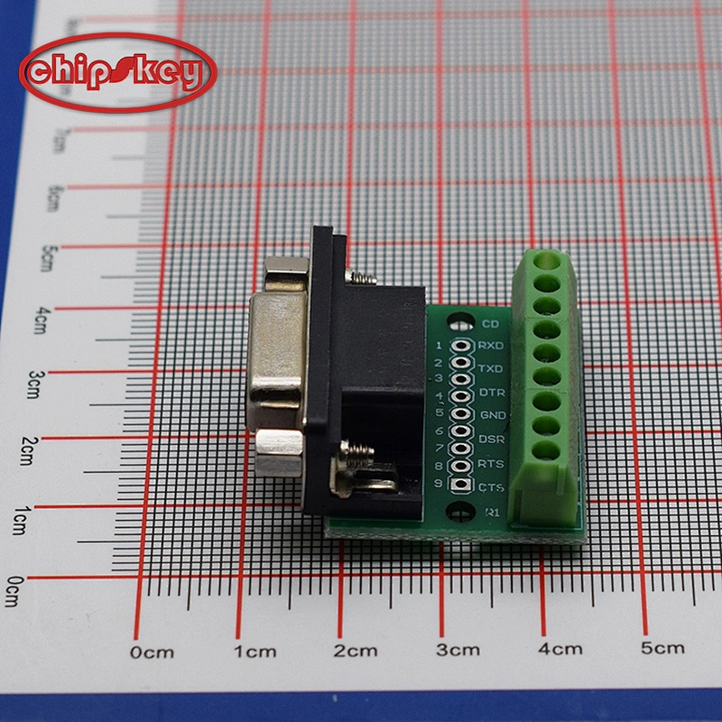 DB9 female adapter screw terminal block, 9-hole RS232 RS485 conversion board