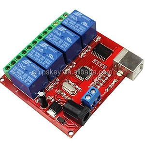 USB Control Switch 4-Channel 12V Relay Module