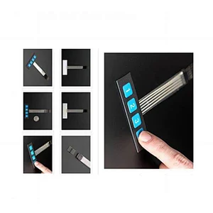 DC 12V 1x4 4 Key Matrix DIY Flat Membrane Switch Control Keypad