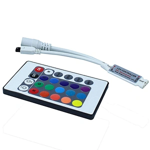 24 Key Mini IR Remote Controller For 3528 5050 RGB LED Strip Light DC 12V