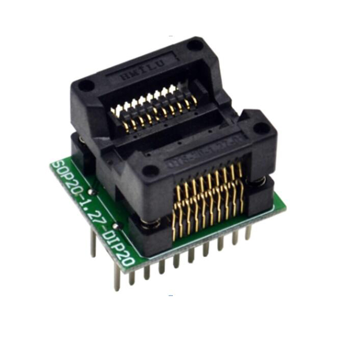 Chip programmer SOP20 + 5 1.27 wide body SOP8 adapter socket to DIP20
