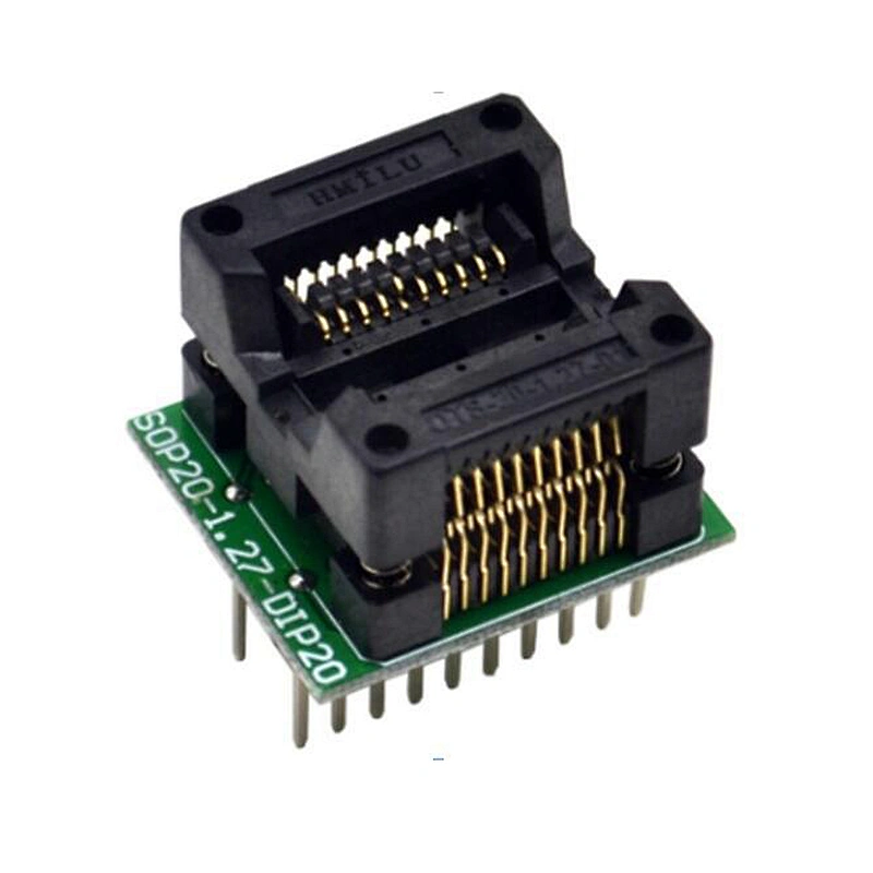 Chip programmer SOP20 + 5 1.27 wide body SOP8 adapter socket to DIP20