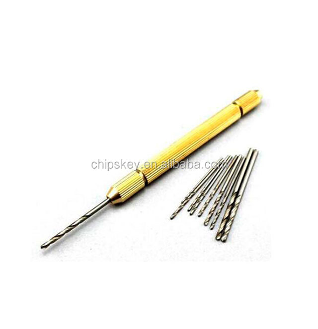 Hand Drill Chuck Can Clip 0.7--2.2MM Drill With 6pcs Drill 0.8MM 1MM 1.5MM 1.8MM 2.0MM 2.2MM