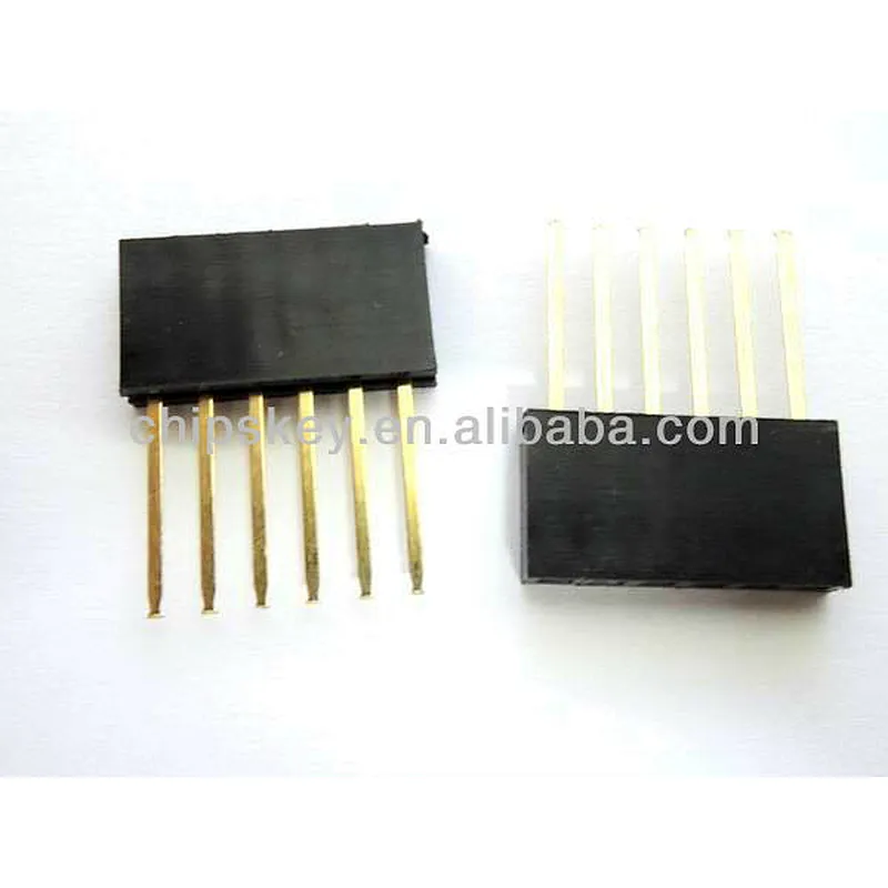 long FEMALE HEADER 1*6P / 1*6P 2.54mm For Arduinos