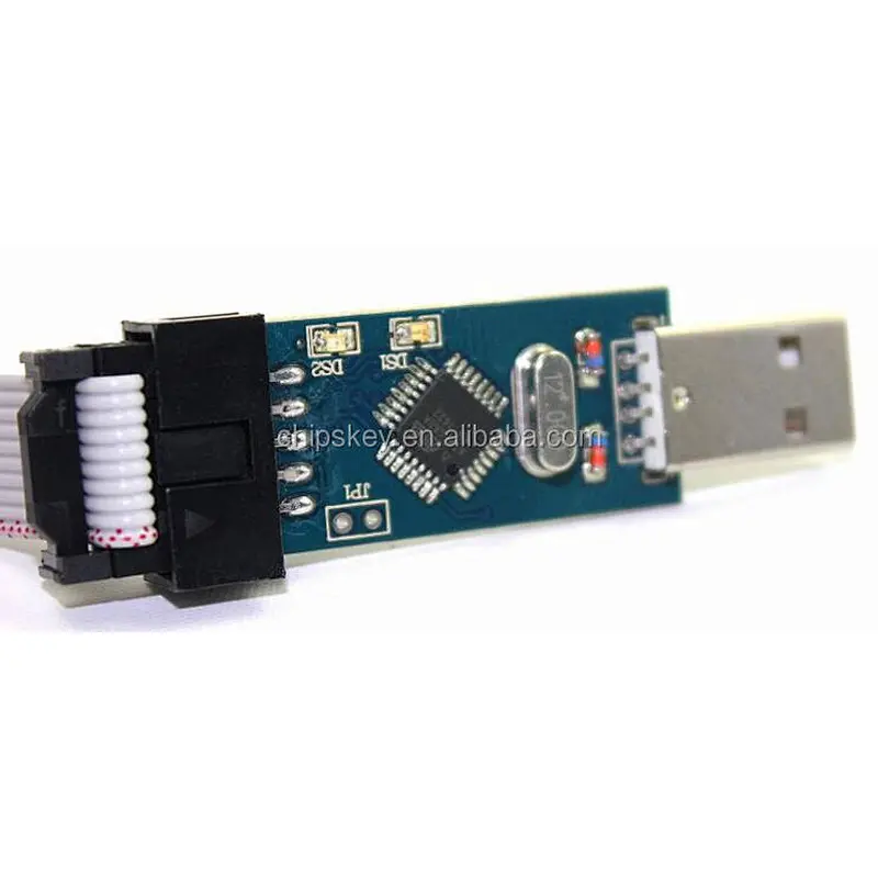 51 AVR MCU download cable USBASP burner usbisp download supports the Win7 USB download line