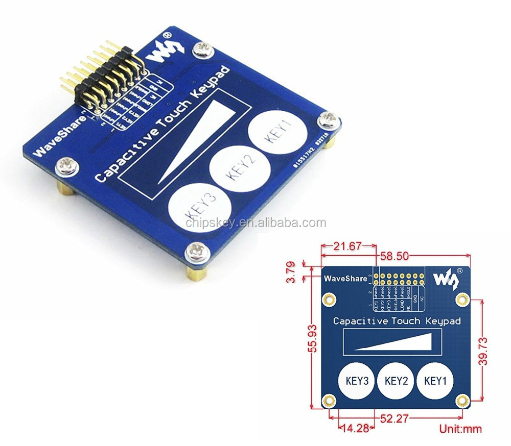 Capacitive Touch Keypad Development Board Module Kit ( 3 Keys + Linear Sensor )