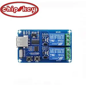 XH-M218 dual relay timer switch module with computer client software USB interface host computer