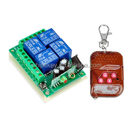 Green 12V 2-Channels Relay Remote Module