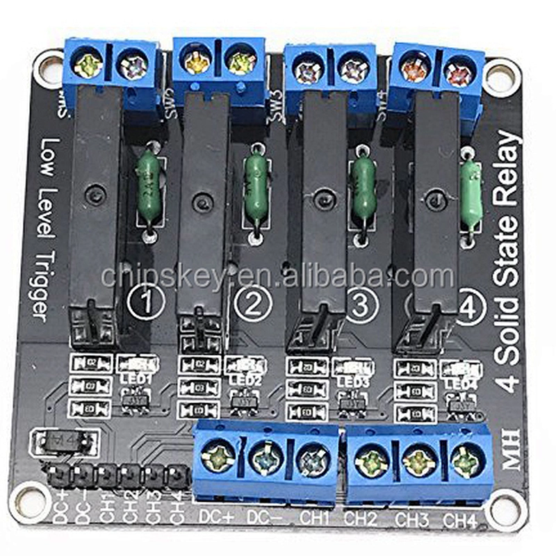 5V 4 Channel SSR Solid-State Relay Low Level Trigger With fuse Stable 240V 2A