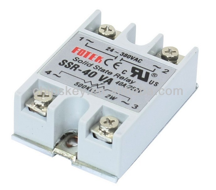 SSR-40VA 40A Metal Base Resistance Regulator Solid State Relay 500 Kohm