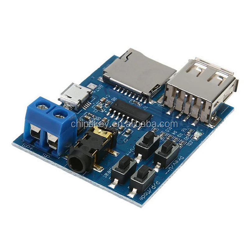 TF card U disk MP3 Format decoder board amplifier decoding audio Player module