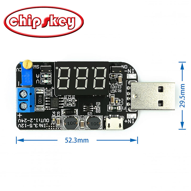 USB adjustable buck-boost power supply voltage regulator module/5V to 3.3V 9V 12V 18V24V DPL with current