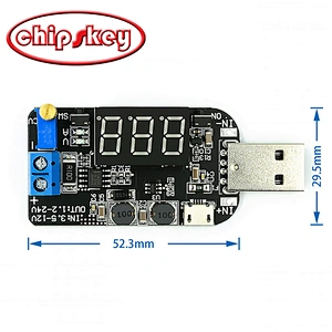 USB adjustable buck-boost power supply voltage regulator module/5V to 3.3V 9V 12V 18V24V DPL with current