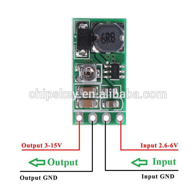 DC 3.3V 3.7V 5V to 6V 9V 12V Adjustable Step-Up Boost Voltage Regulator of Power Supply Module