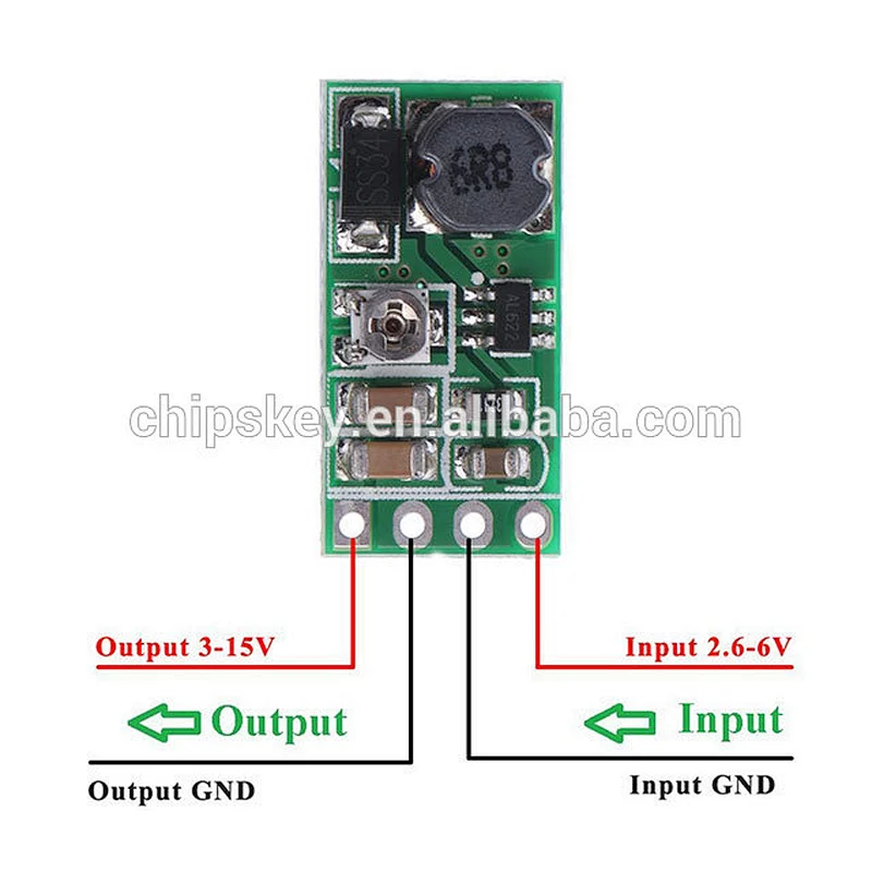 DC 3.3V 3.7V 5V to 6V 9V 12V Adjustable Step-Up Boost Voltage Regulator of Power Supply Module