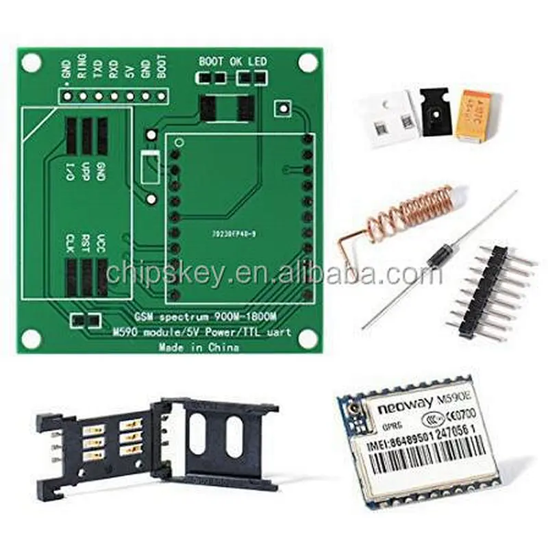 M590E GSM GPRS Function Module DIY Kits M590 GSM GPRS 900m-1800m SMS CPU MCU Test
