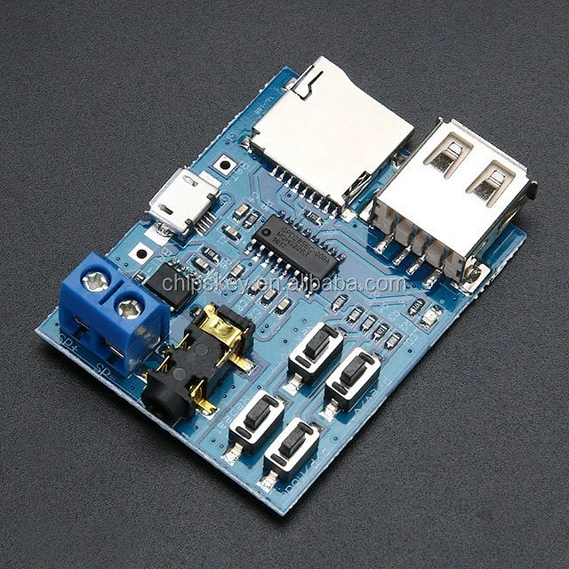 TF card U disk MP3 Format decoder board amplifier decoding audio Player module