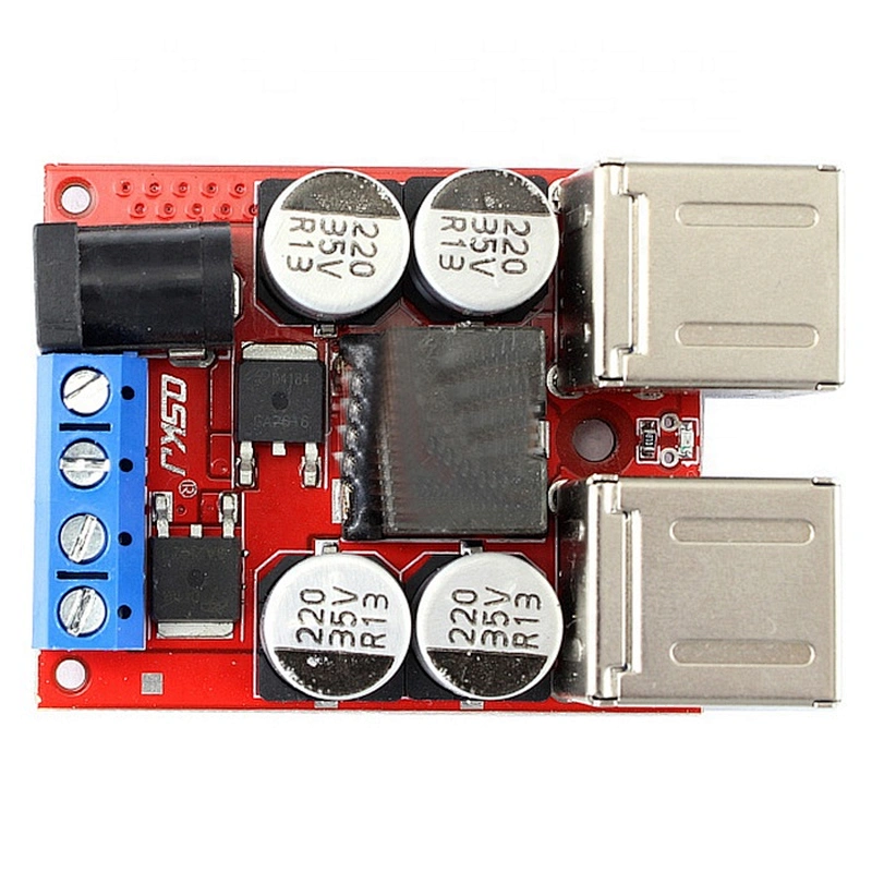 DC8V-35V To 5V 8A Power Step Down Module 4-Port USB Mobile Phone Car Charger Support Fast Charge