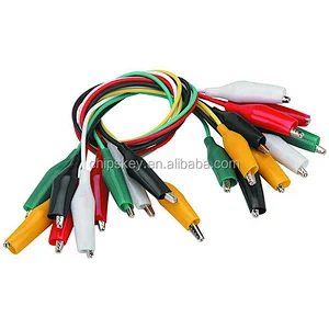 10 Pcs Colorful Insulating Alligator Clip Test Lead Cable 50CM Length