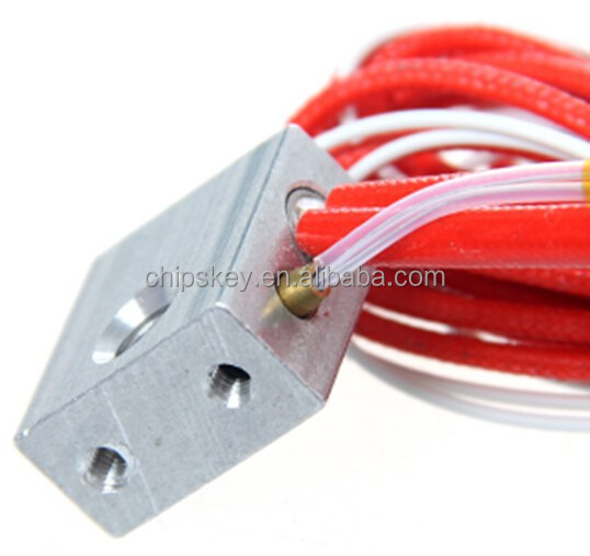 MK7/MK8 Heating Aluminum Block With Brass Thermistor and Thermocouple For 3D Printer Makerbot