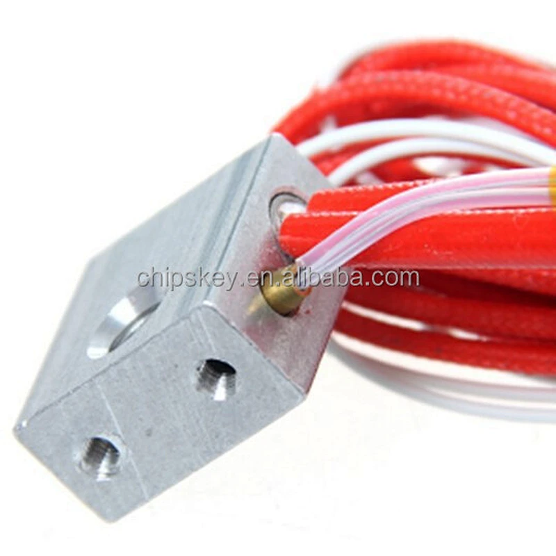 MK7/MK8 Heating Aluminum Block With Brass Thermistor and Thermocouple For 3D Printer Makerbot