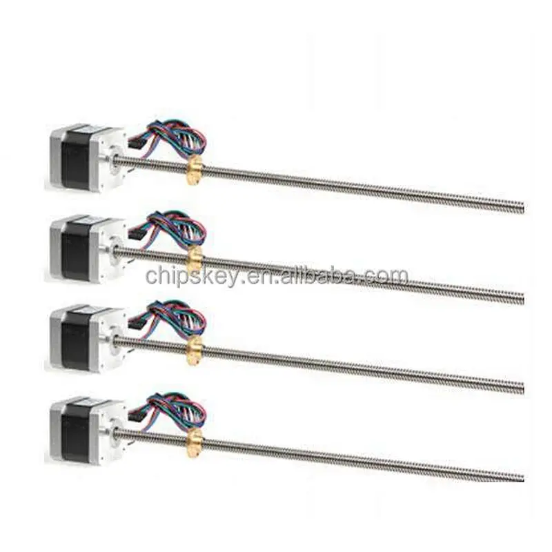 3D Printer Trapezoidal screw motor T8*8 T-type ladder stepper motor screw 300MM